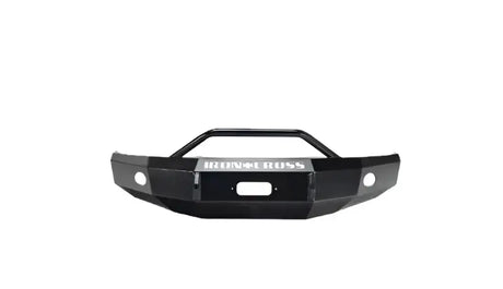 Black steel bull bar for Ford models, offers front-end protection for trucks