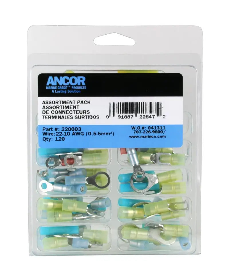 220003 Ancor Kit - Nylon Connectors - 120Pc - Wire Terminal End