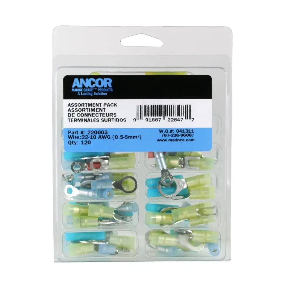 220003 Ancor Kit - Nylon Connectors - 120Pc - Wire Terminal End