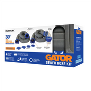 22007 Duraflex Sewer Hose Kit 30' Wire Rib, RV sanitation, durable, flexible, kink-resistant, leak-resistant, easy installation, 30-foot length, reliable performance, Gator brand.