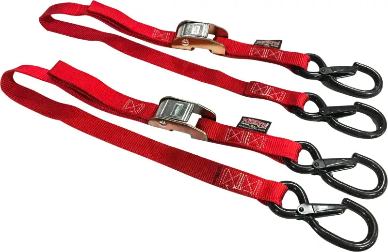22031-S Tie Down Cam Sec Hook Watercra Watercraft 1’’X3’ Red Pair - Latch PWC Tie-Downs