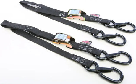 22032-S Tie Down Cam Sec Hook Watercra Water Craft 1"X3' Black Pair 