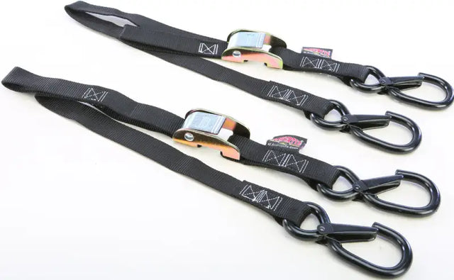 22032-S Tie Down Cam Sec Hook Watercra Water Craft 1"X3' Black Pair 