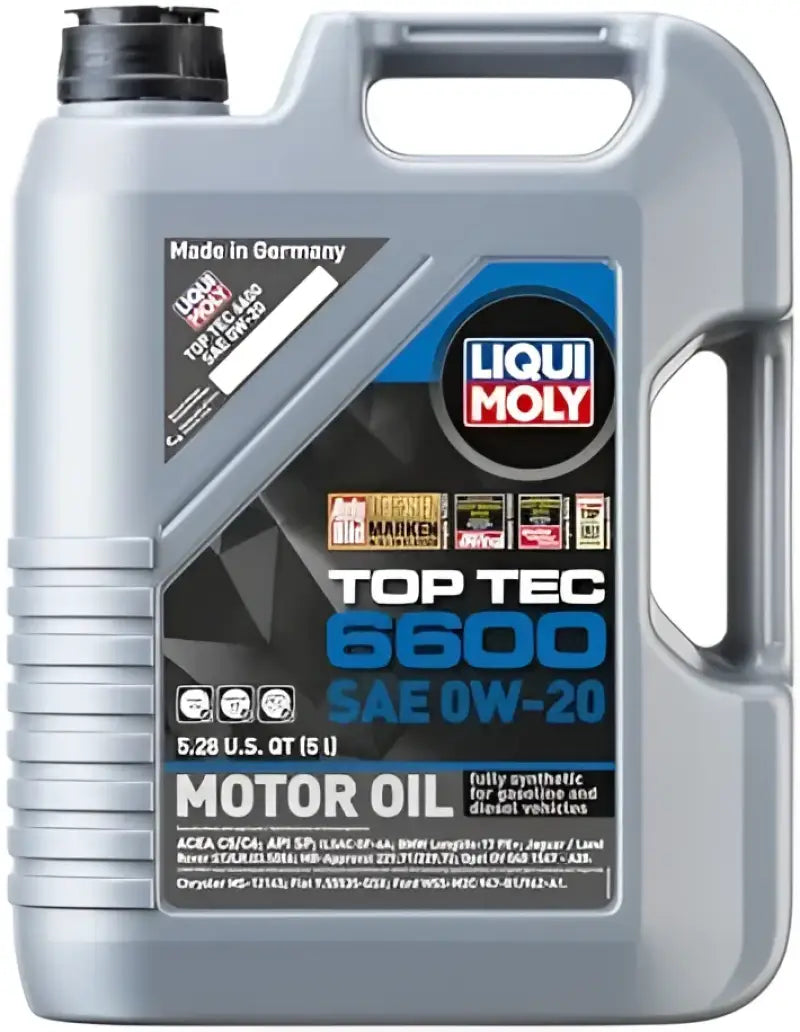 Liqui Moly Top Tec 6600 0W-20 motor oil for engine protection and smooth driving