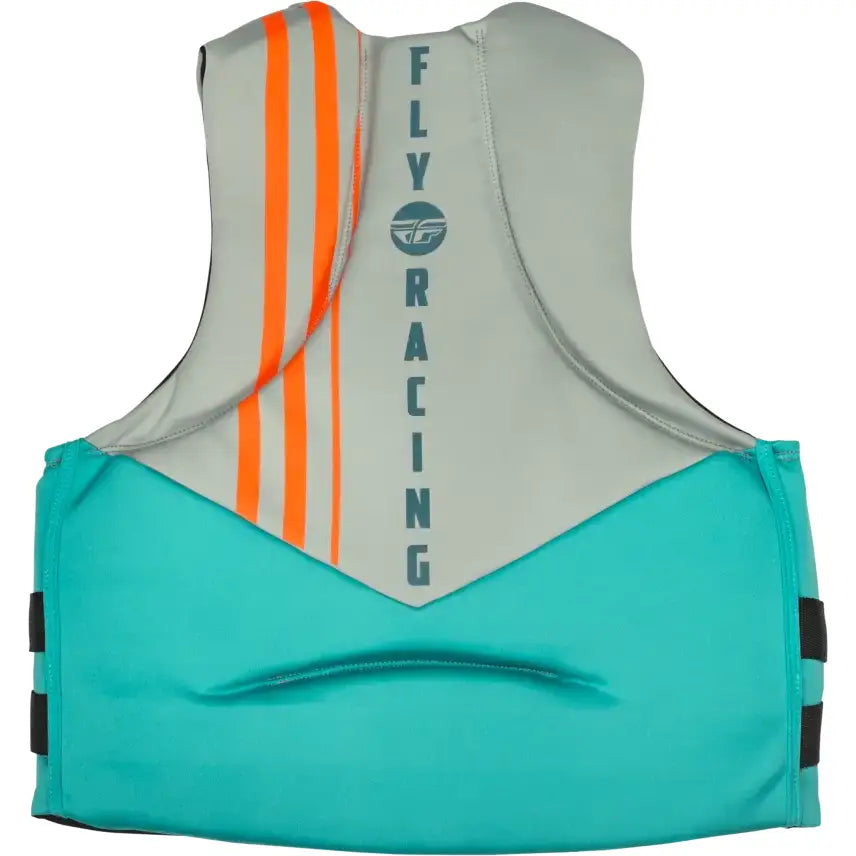 Neoprene flotation vest 221-304032x Fly Racing teal gray orange design