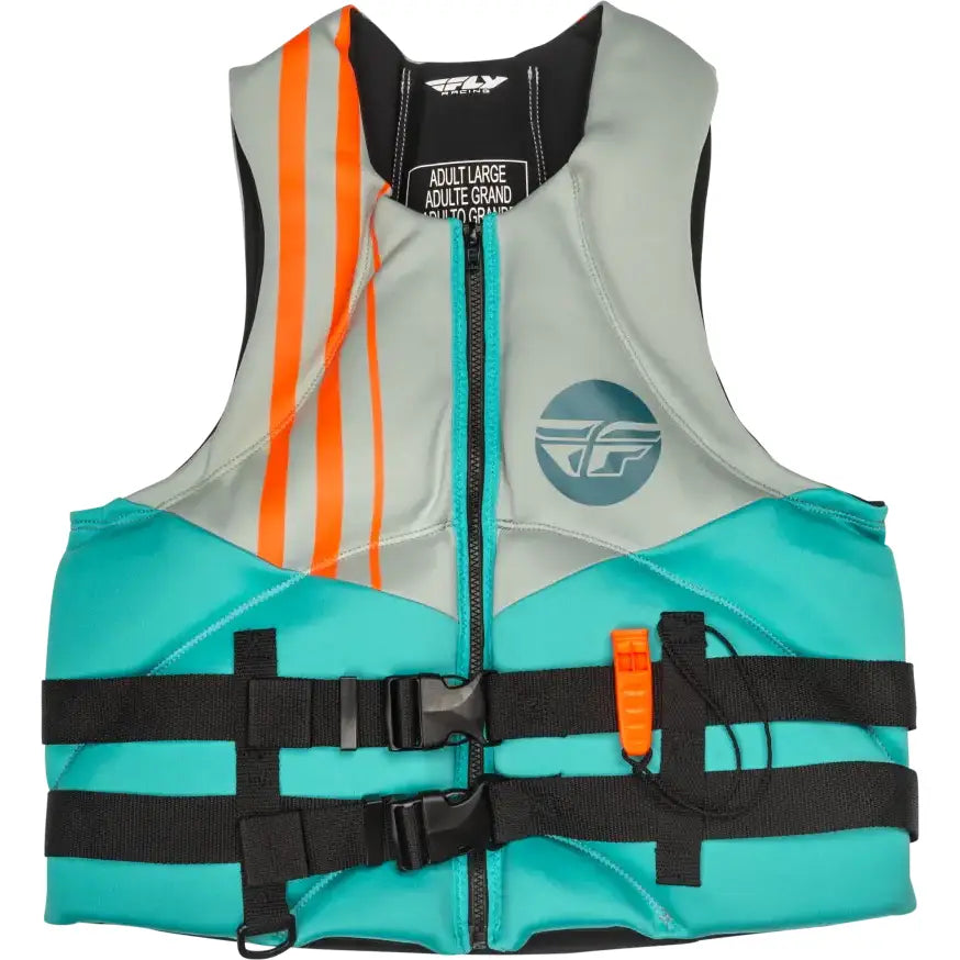 Neoprene floatation vest 221-30403L Fly Racing teal gray orange large