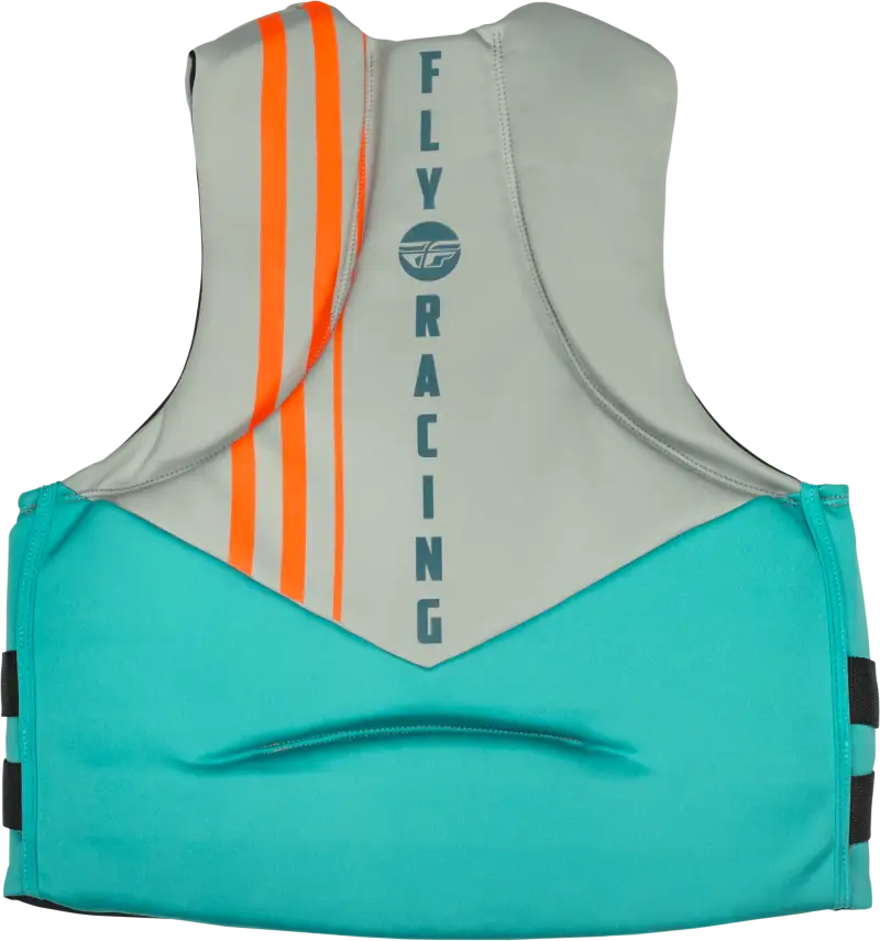 Teal and gray Neoprene Flotation Vest 221-30403S by Fly Racing for safety