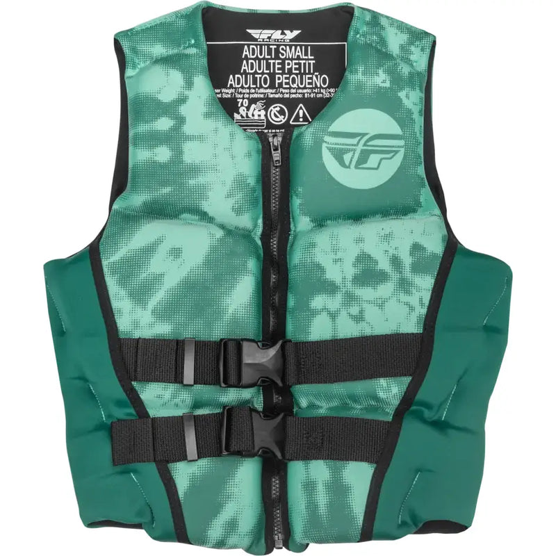 Green women’s neoprene floatation vest with black straps 221-30421XS Dark Teal Light Teal