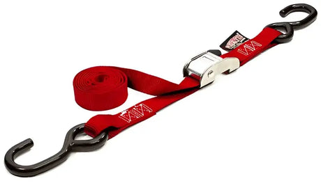 22121LOGO EACH Powertye Tie-Down Cam S-Hook 1 InchX12' Red Each - RV and Auto Parts
