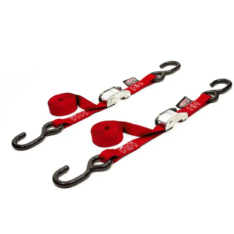 22261 Powertye Tie-Down Cam S-Hook 1"X5.5' Red Pair 