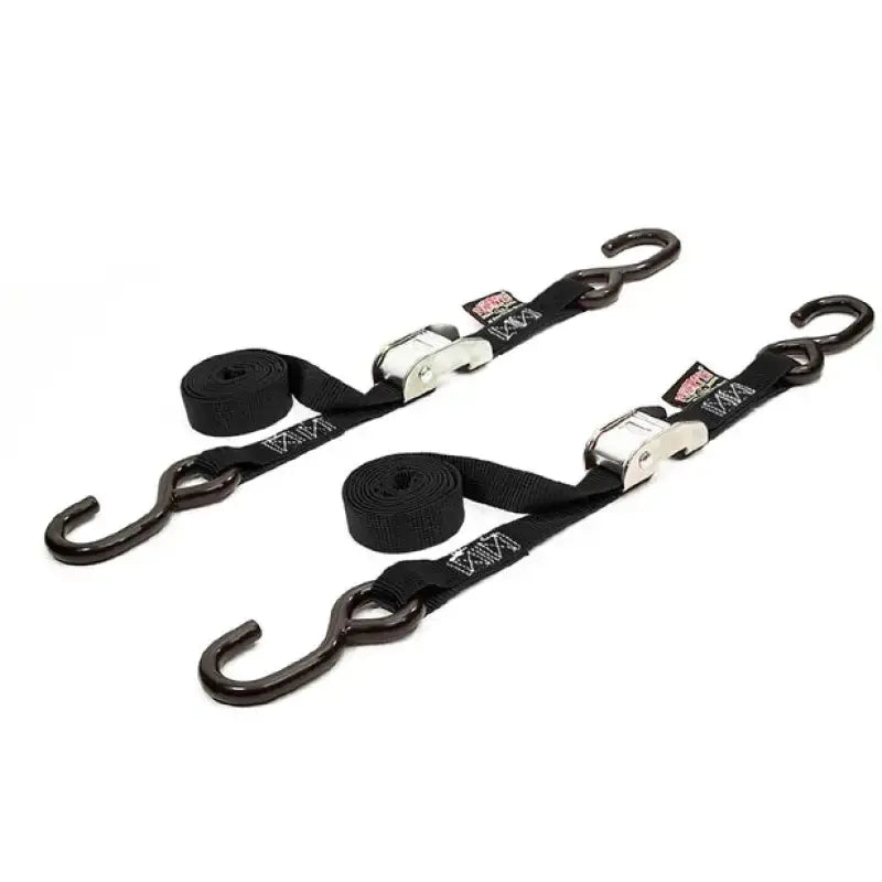 22262 Powertye Tie-Down Cam S-Hook 1"X5.5' Black Pair 