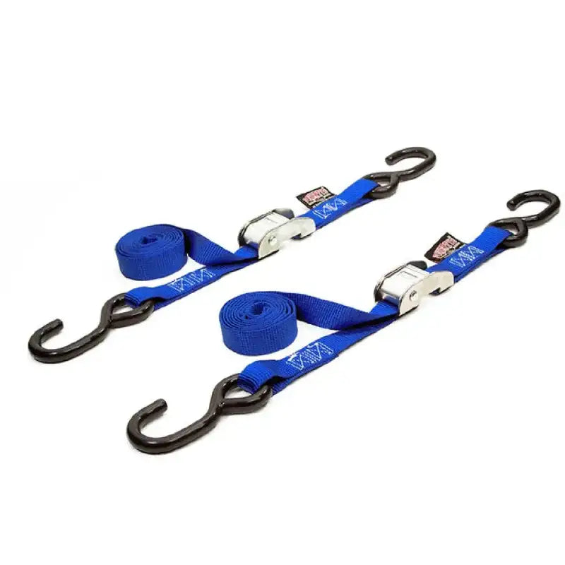 22263 Powertye Tie-Down Cam S-Hook 1"X5.5' Blue Pair 