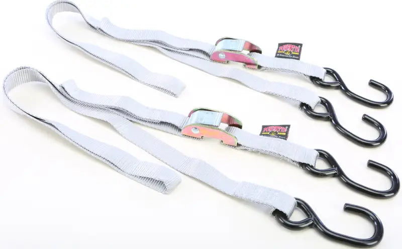 22264 Powertye Tie-Down Cam S-Hook 1"X5.5' Silver Pair 
