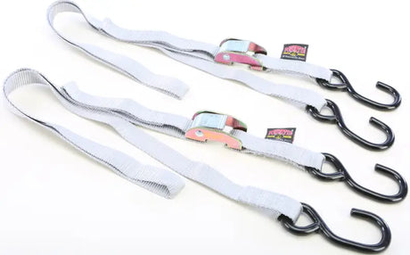 22264 Powertye Tie-Down Cam S-Hook 1"X5.5' Silver Pair 