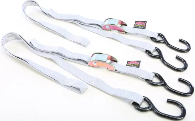 22264 Powertye Tie-Down Cam S-Hook 1"X5.5' Silver Pair 
