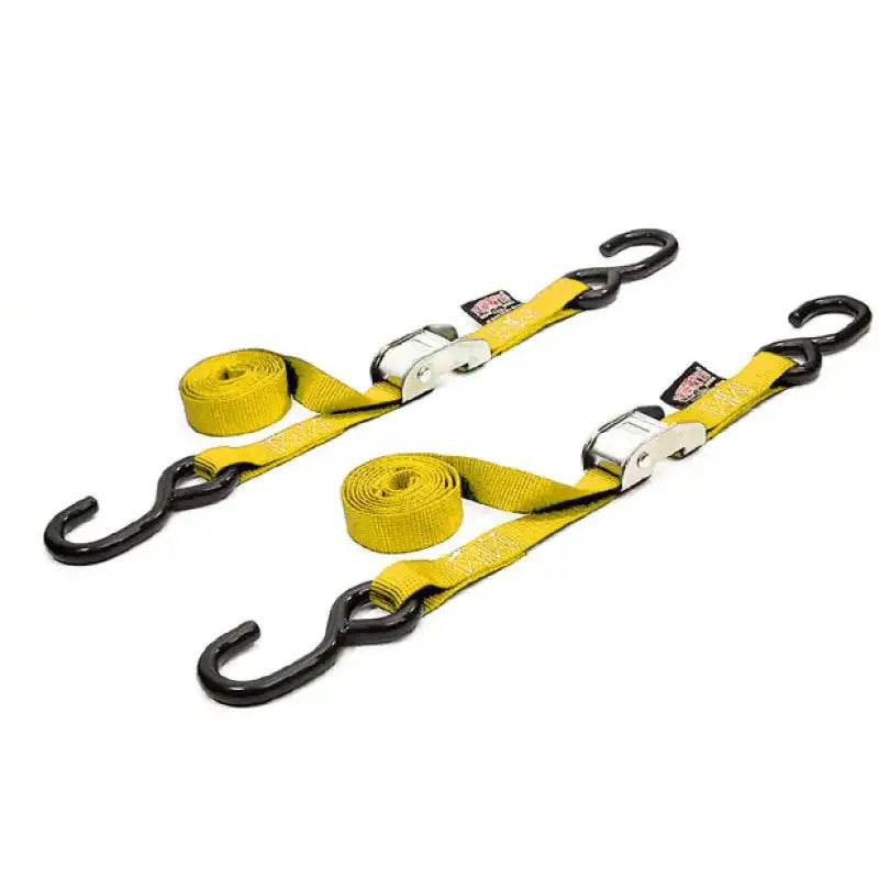 22268 Powertye Tie-Down Cam S-Hook 1"X5.5' Yellow Pair 