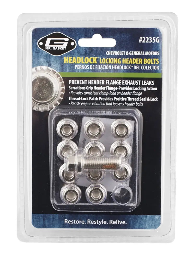 2235G Mr Gasket Lock Header Blt Metric 12 - Exhaust Bolt