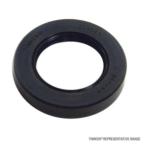 Black circular oil seal from Timken Seal for superior protection and reliable performance