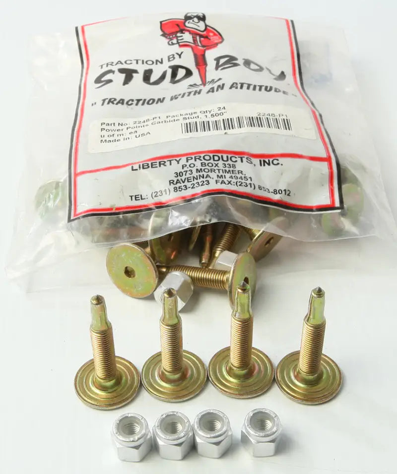 2248-P1 Power Point Push Thru Carbide Studs 1.50’’ 24/Pk - Push-Through