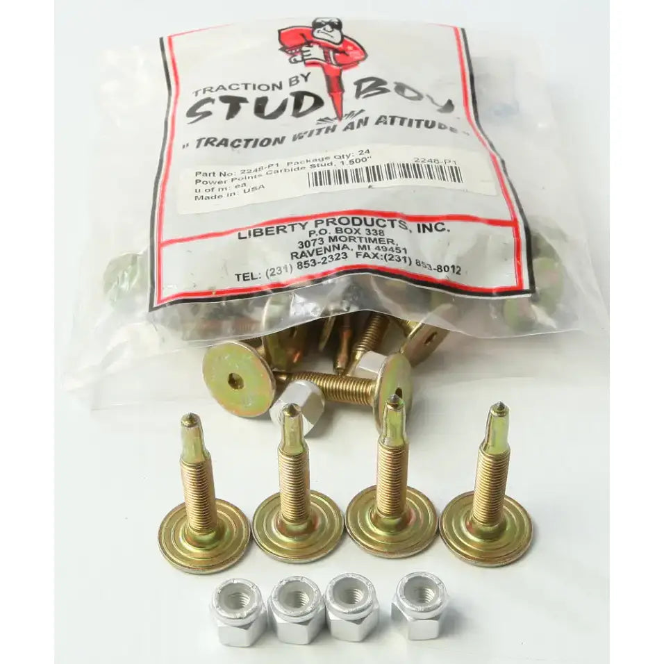 2248-P1 Power Point Push Thru Carbide Studs 1.50’’ 24/Pk - Push-Through