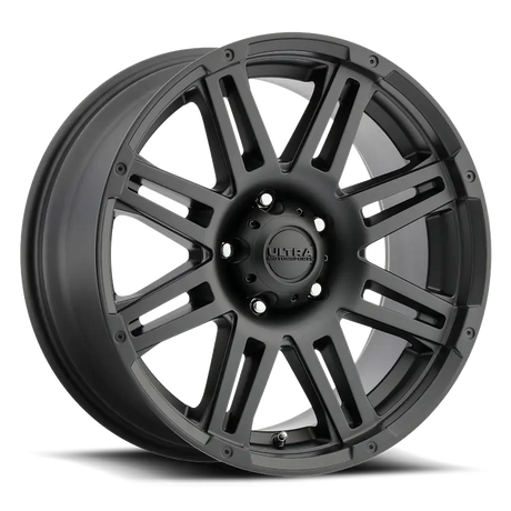 Matte black alloy wheel with 5-150 bolt pattern for 226-8950SB+25 Ultra 226