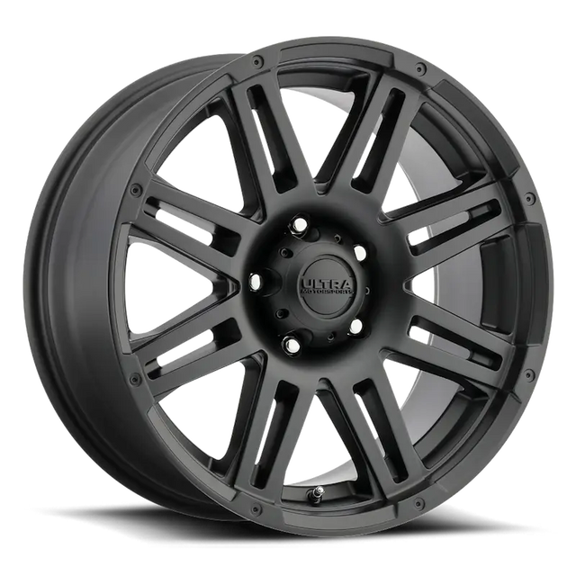 Matte black alloy wheel with 5-150 bolt pattern for 226-8950SB+25 Ultra 226
