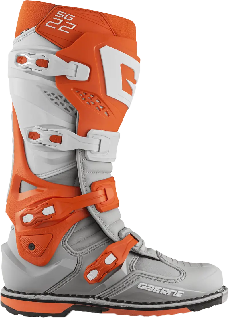 2262-008-46 Gaerne Sg-22 Boots Orange/White/Grey Sz 11 - RV and Auto Parts