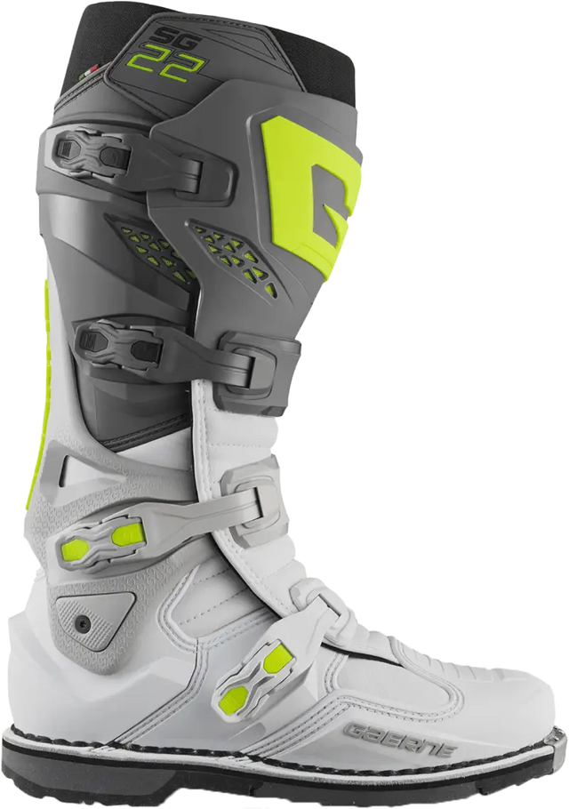 2262-017-48 Gaerne Sg-22 Boots Anthracite/White/Grey Sz 13 - RV and Auto Parts