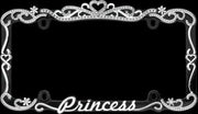 22635 Cruiser License Plate Frame Princess Lettering With Faceted
