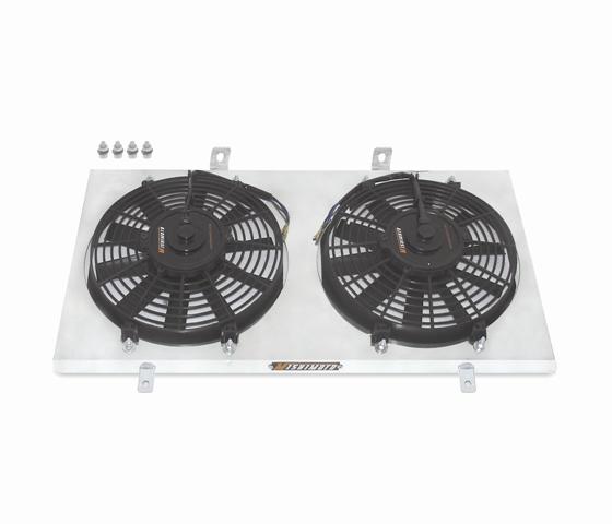 Mishimoto MMFS-DBP-26 Mishimoto 22x18x3.5 Dual Pass Race Radiator Aluminum Fan Shroud Kit