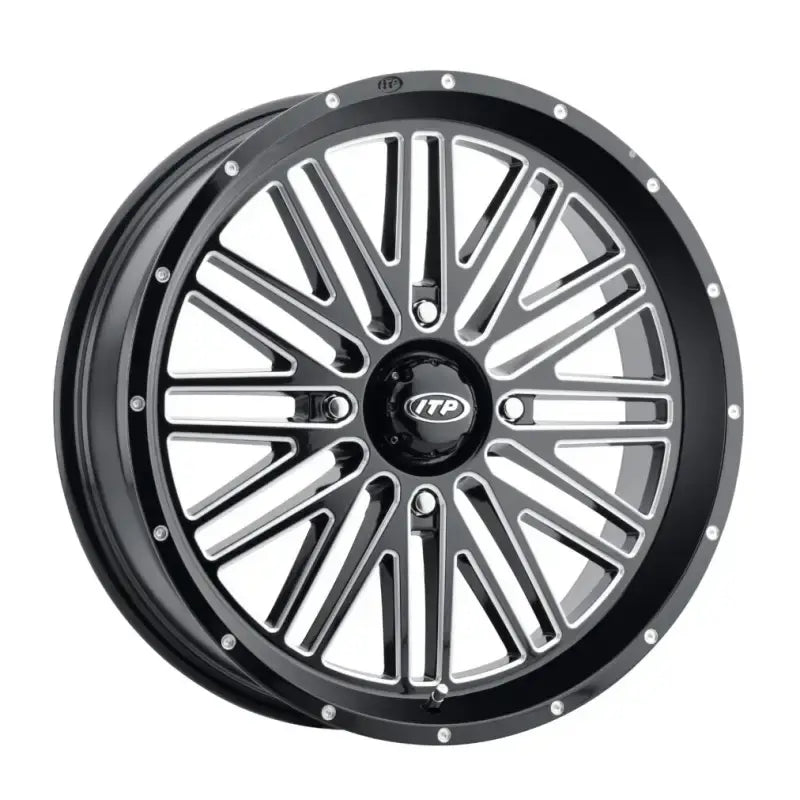 ITP Momentum Wheel Blk/Mac 22x6.5 4/156 4+2.5 (+10mm) for Powersports