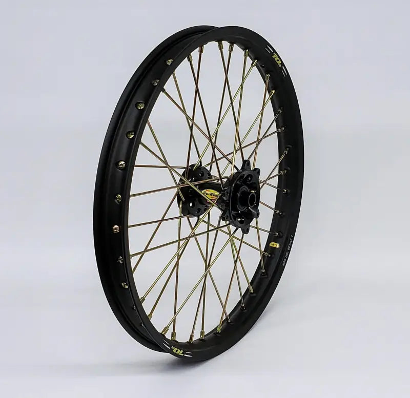 23-1102244 Pro-Wheel Wheel Front 1.60X21 Black Hub Blk Rim/Gld Spoke/Gld Nipple - RV and Auto Parts