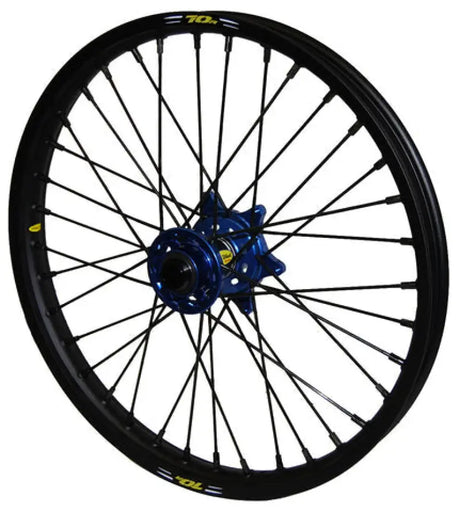23-2903122 Pro-Wheel Wheel Front 1.60X21 Blue Hub Sil Rim/Blk Spoke/Blk Nipple - Wheels