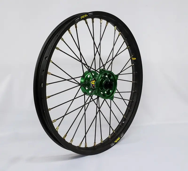 23-2905414 Pro-Wheel Wheel Front 1.60X21 Green Hub Gld Rim/Sil Spoke/Gld Nipple - Wheels