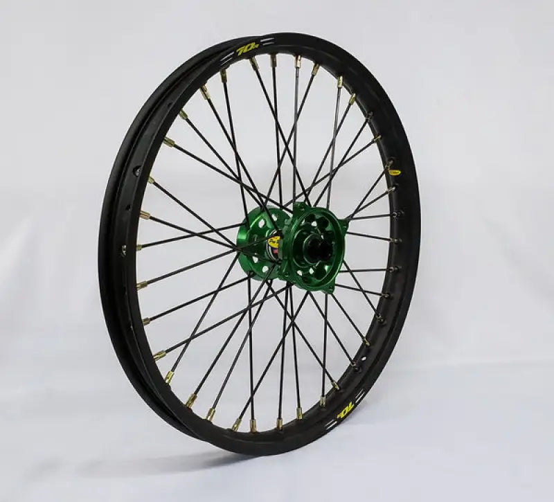 23-2905424 Pro-Wheel Wheel Front 1.60X21 Green Hub Gld Rim/Blk Spoke/Gld Nipple - Wheels