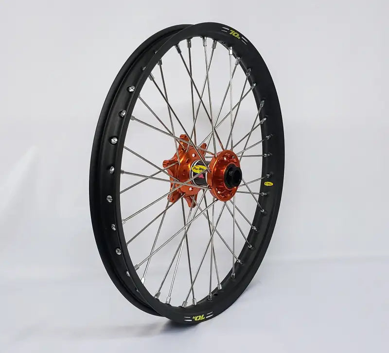 23-3096111 Pro-Wheel Wheel Front 1.40X19 Orange Hub Sil Rim/Sil Spoke/Sil Nipple - Wheels