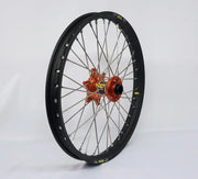 23-3106211 Pro-Wheel Wheel Front 1.60X21 Orange Hub Blk Rim/Sil Spoke/Sil Nipple - RV and Auto Parts