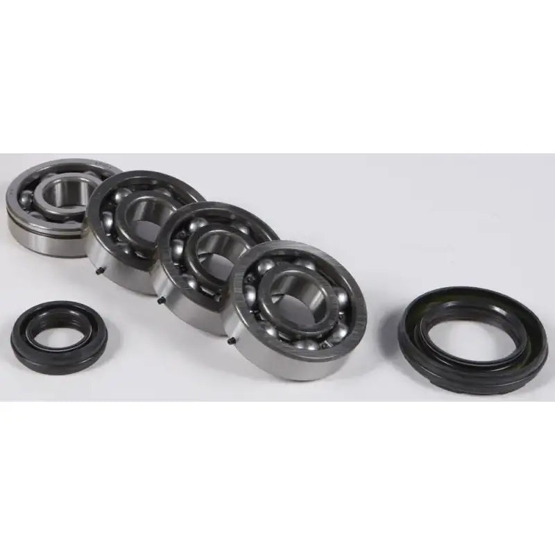 Open ball bearings and oil seals from the 23.CBS23087 Crankshaft Bearing & Seal Kit