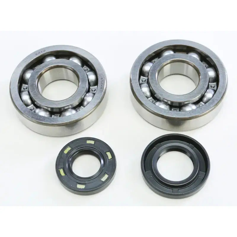 Two ball bearings and oil seals in the CBS43087 crankshaft bearing seal kit for Kaw