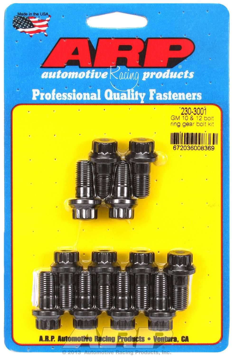 230-3001 ARP Fasteners Differential Ring Gear Bolt For Use With