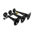 230 Kleinn Auto Triple Train Horn with three powerful black horns for authentic train sound and sturdy construction.