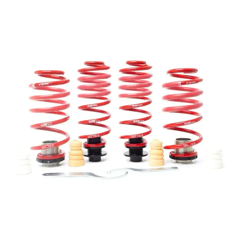 Red H&R VTF adjustable lowering springs kit for performance vehicles