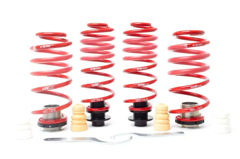 Red H&R VTF adjustable lowering springs kit for performance vehicles