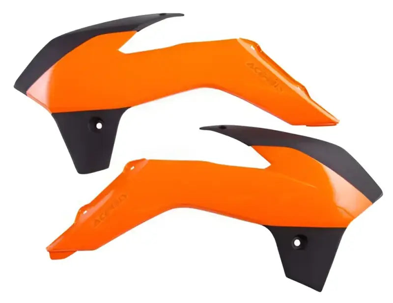 Orange black motorcycle fairing pieces for radiator shroud orange/black upgrade