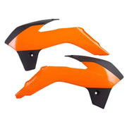 Orange black motorcycle fairing pieces for radiator shroud orange/black upgrade