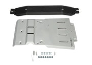 Automotive skid plates and hardware for Rival Aluminum Rear Skid Plate vehicle upgrade