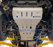 Silver undercarriage skid plate for Rival Aluminum Rear Skid Plate 2333.9543.1.6
