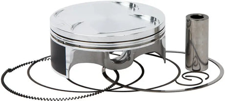 Automotive piston kit with rings and pin featuring forged replica pistons for Suz engines