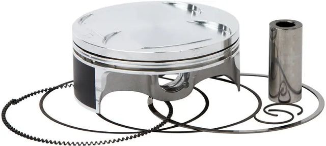 Automotive piston kit with rings and pin featuring forged replica pistons for Suz engines