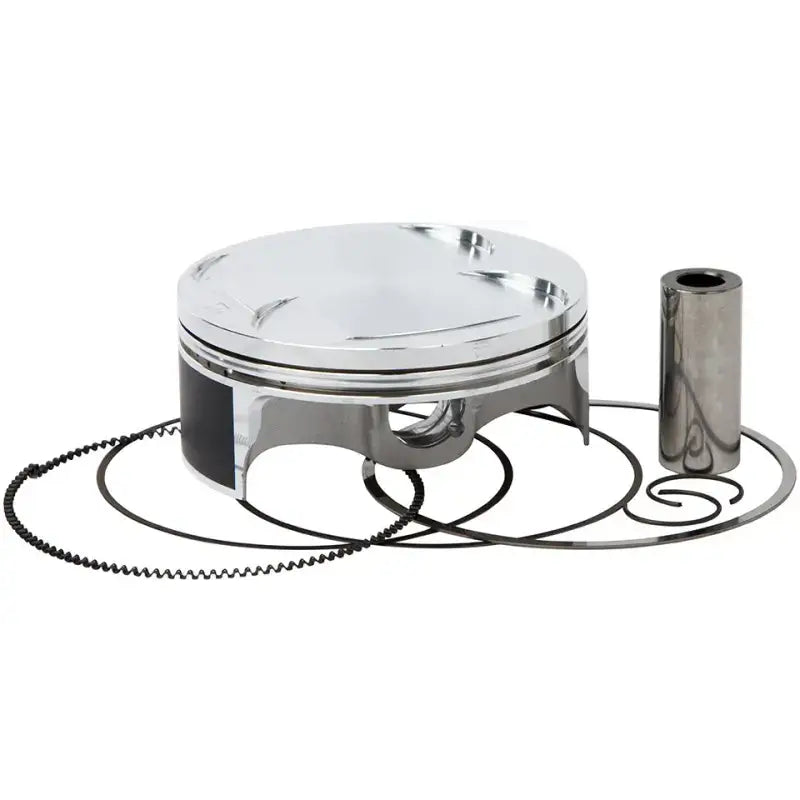 Automotive piston kit with rings and pin featuring forged replica pistons for Suz engines